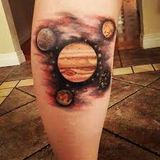 An interesting planet tattoo idea would be to have a small jupiter tattoo design on the wrist or fingers. New Tattoo Look How Pretty Space Spacetattoo Jupiter Jupitertattoo Planet Planettattoo Jupitersmoons Ganym Planet Tattoos Cover Up Tattoos Tattoos