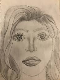 My First Portrait Drawing Portrait Drawing Art Drawings