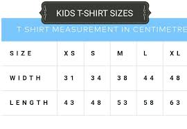 Kids T Shirt Sizes Dress Size Chart Size Chart Shirts