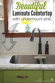 Undermount sinks are mounted from below the countertop, leaving you with a flawless 3. Beautiful Laminate Countertop With Undermount Sink My Blessed Life Laminate Countertops Kitchen Countertops Laminate Kitchen Sink Remodel