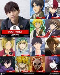 He has voiced many roles, such as shion in no. Anime Corner Happy 35th Birthday To The Amazing Kaji Yuki He S The Person Who Gave Voice To A Lot Of Our Favorite Characters In Anime Such As Eren Yeager From