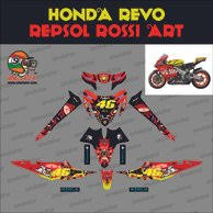 24 modifikasi honda revo stiker strip hitam kuning desainmotifcom via desainmotif.com. Jual Sticker Striping Motor Stiker Honda Revo Lama 2006 Rossi 46 Art Spec B Di Lapak Arfan Amirussalam Bukalapak