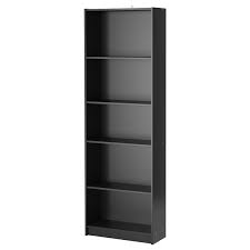 Finnby Bibliotheque Noir 60x180 Cm Ikea In 2020 Black Bookcase Shelves Bookcase
