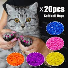 20pcs silicone soft cat nail caps cat nail caps nail caps