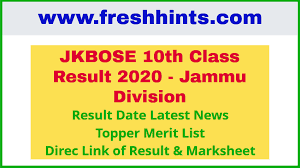 Jkbose 10th Class Bi Annual Result 2020 Jammu Division Freshhints Com Jkbose has successfully conducted the board examination for class 10th at all the exam centre of the state. jkbose 10th class bi annual result 2020
