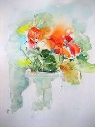 007 Watercolor Art Diy Flower Painting Abstract Flowers