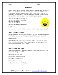 Click To Print Writing Limericks Poems Limerick Poem