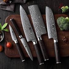Xinzuo 5 Pcs Kitchen Knives Set Vg10 Damascus Stainless Steel Sharp Chef Santoku Nakiri Slicing Paring Knife Pakkawood Handle In 2020 Kitchen Knives Knife Set Kitchen Chef Knife
