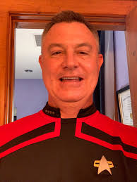 Wearing Starfleet uniform to work at a museum
