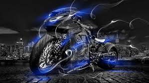 Free bike backgrounds for your phone, pc desktop, laptop and other devices. Hd Wallpaper Black Sport Bike Wallpaper Night Blue The City Smoke Neon Wallpaper Flare