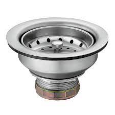 If the sink has a garbage disposal, pour in baking soda followed by a mixture of vinegar and boiling water. 22036 Moen 3 5 Basket Strainer Kitchen Sink Drain Reviews Wayfair