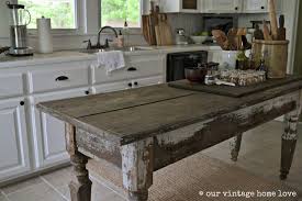 Our Vintage Home Love Farmhouse Table Trendy Farmhouse Kitchen Farmhouse Kitchen Tables Antique Kitchen Island