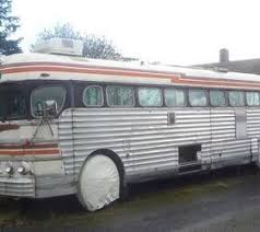 Image result for Silver 1990 Greyhound Bus