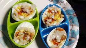 Boiled Egg With Pepper Powder Garam Masala Red Chilli Powder Indian Street Food Item By Latha Stuffed Peppers Rajma Recipe Indian Street Food