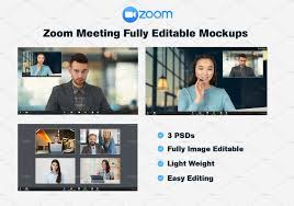 Download Zoom Meeting Mockup Kit Creative Photoshop Templates Creative Market