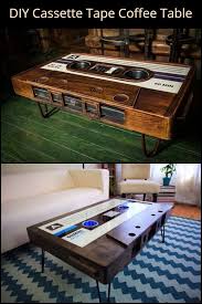 For Lovers Of Anything Vintage This Cassette Tape Coffee Table Is Perfect For You In 2020 Cassette Tape Crafts Pallet Diy Diy Pallet Projects