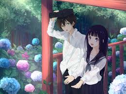 This collection presents the theme of dark anime girl. Wallpaper Id 105581 Hyouka Chitanda Eru Anime Girls Anime Dark Anime Boys Rain Flowers Plants