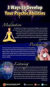 It calls to our minds images of aura readers, ghosts or perhaps just that aunt who was always a bit odd and often spoke to seemingly empty rooms. 3 Ways To Develop Your Psychic Abilities Www Psychicguild Psychic Abilities Psychic Development Psychic Readings