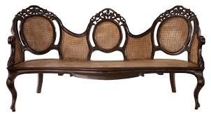 Mariposa Sofa From The Workshop Of Ah Tay C 1851 1875 Narra And Rattan Moveis Aparador Seculo Xix
