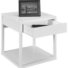 Altra Parsons End Table With Drawer White End Tables End Tables With Drawers Modern End Tables