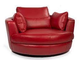 Dania Accent Chairs Copel Swivel Lounge Chair Red Chair Hip Furniture Leather Sofa