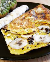 Omelette Sucree A La Banane Et Au Chocolat Omelette Sucree Recettes De Cuisine Recette De Petit Dejeuner