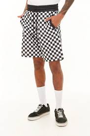 Black And White Checkered Shorts Mens Product Name Checkered Print Shorts Category Mens Main Price 17 9 In 2020 Latest Trends Fashion Checker Print