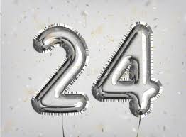24 Jaar Gefeliciteerd Met Je Verjaardag Stock Illustratie Illustration Of Verjaardag Ballon 169998853