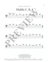Piano theory worksheets give kids the extra practice they need to master the musical concepts and become proficient musicians. Note Naming Bass Clef Middle C F Singing Hands Music Studio