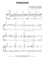 Coldplay Paradise Sheet Music Notes Chords Score Download Printable Pdf Sheet Music Notes Coldplay Paradise Sheet Music