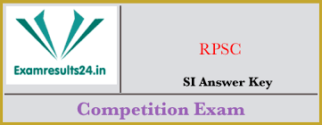 Rpsc Si Answer Key 2019 Official Paper 1 2 Answer Sheet University Exam University Result Exam Results