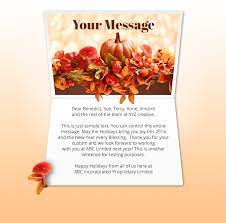 Other countries that observe a type of thanksgiving holiday are germany (erntedankfest, or harvest thanksgiving festival); Business Thanksgiving Cards Company Greeting Ecards Thanksgiving Day