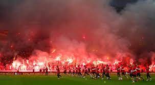 .west's latest european trip takes him to turkey, where fanbases get up for the clash of galatasaray vs. Galatasaray Fans Let Off Flares During Open Training Session Ahead Of Fiery Istanbul Derby Against Fenerbahce