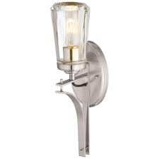 Sconce brushed nickel amazon hot sells wall sconce lighting with brushed nickel modern concise wall light fixture with opal glass shade. Minka Lavery Poleis 1 Light Brushed Nickel Wall Sconce 2301 84 The Home Depot