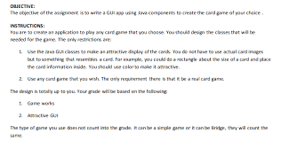 A tutorial app that lets you experience the trading card game digimon card game to be released in 2020! The Objective Of The Assignment Is To Write A Gui App Chegg Com