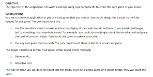A bridge (card game) player's toolkit. The Objective Of The Assignment Is To Write A Gui App Chegg Com
