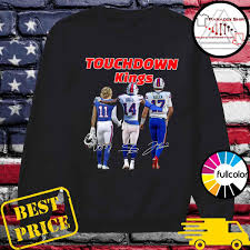 You'll love paying homage to your favorite nfl team with this spirited jersey. Buffalo Bills Touchdown Kings Cole Beasley 11 Stefon Diggs 14 Josh Allen 17 Signatures Shirt Hoodie Sweater Long Sleeve And Tank Top