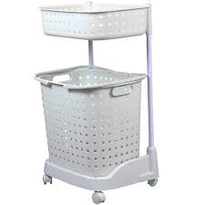 Save $ 59.16 (34 %) kindwer vintage wire collapsible laundry basket hamper. Basiwise 2 Tier Plastic Laundry Basket With Wheels Target