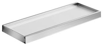 Check spelling or type a new query. Skuara Bathroom Shelf 15 7 Frosted Glass Chrome Frame Contemporary Bathroom Shelves By Modo Home Houzz