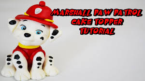 I use modelling paste / gum paste to create my paw patrol figure, you could. Marshall Paw Patrol Cake Topper Fondant Tutorial Youtube