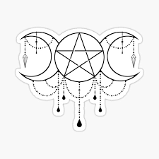 Four points of order at 90 degrees and four. Triple Goddess Stickers Redbubble