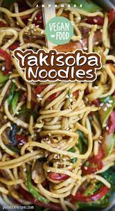 Vegetarian Yakisoba Noodles Recipe Vegetarian Recipes Healthy Vegetarian Japanese Recipes