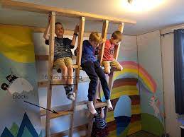 These fun kids' room ideas show that any space has the potential to transform thanks to cheap 30+ creative kids' room ideas for a more inspiring space. Diy Kids Inside Rock Climbing Wall With Mural Sisters What