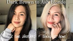 Dark brow tip for blondes #1: First Time Bleaching My Hair At Home Dark Brown To Ash Blonde Using Brad Mondo S Guide Youtube