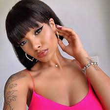 Simply select afterpay as your payment method at checkout. Amazon Com Short Bob Wigs With Bangs Curly Human Hair Wigs With Bangs Brazilian Curly Wet And Wavy None Lace Front Wigs For Black Women Glueless Machine Made Wigs Natural Black Color