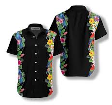 Parrot Party Hawaiian Shirt Button Up Aloha Shirt For Men Women Just A Quick Store