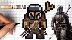 Comment Dessiner Le Mandalorian Pixel Art Star Wars Youtube
