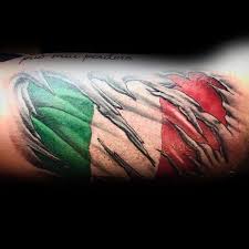 The italian horn, the green white and red italian flag, and the italian traditions are all proof to the colorful lifestyle of this fantastic plate placed in the western part of the world. 40 Italian Flag Tattoo Ideas For Men Italy Designs