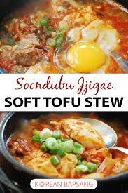 Korean Soft Tofu Stew Kimchi Soondubu Jjigae Korean Bapsang Video Recipe Video Tofu Recipes Korean Food Korean Side Dishes