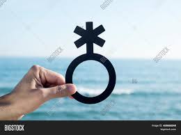 Hand drawn isolated knitting yarn elements clipart for pride non binary transgender gender symbol related vector glyph icon. Closeup Young Image Photo Free Trial Bigstock